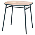 DUVSKÄR Table, outdoor, black-blue/eucalyptus, 76x63 cm