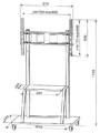 Techly Multifunction Mobile TV LCD Cart 55-100" max. 150kg