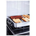 KONCIS Roasting tin with grill rack, stainless steel, 40x32 cm