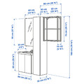 ENHET Bathroom, white/oak effect, 64x33x65 cm