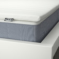 VESTERÖY Mattress and mattress pad, medium firm light blue/Näsfjället white, Standard Single