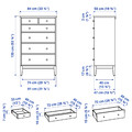 IDANÄS Chest of 6 drawers, dark brown stained, 84x135 cm