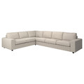 VIMLE Corner sofa, 5-seat, with wide armrests/Gunnared beige