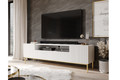 TV Cabinet Nicole 200 cm, matt white, gold legs