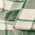 BESKSÖTEMAL Duvet cover and pillowcase, green/check, 150x200/50x60 cm