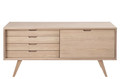 Chest of Drawers A-line, white-stained oak