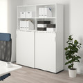 GALANT Storage combination w sliding doors, white, 160x200 cm