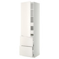 METOD / MAXIMERA Hi cab w shlvs/4 drawers/dr/2 frnts, white/Veddinge white, 60x60x220 cm