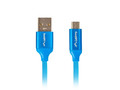 Lanberg Cable Premium microUSB BM - AM 2.0 1m blue QC 3.0