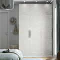 PAX / MISTUDDEN Wardrobe combination, white/grey patterned, 150x60x236 cm