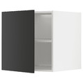 METOD Top cabinet for fridge/freezer, white/Nickebo matt anthracite, 60x60 cm