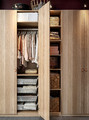 PAX Wardrobe, white stained oak effect, Forsand white stained oak effect, 250x60x201 cm