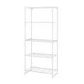 JOSTEIN Shelving unit, in/outdoor/wire white, 81x40x180 cm