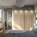 PAX / HASVIK Wardrobe, white stained oak effect/white stained oak effect, 200x66x201 cm