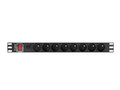 Lanberg PDU 1U 16A 2m 8x French Outlet PDU-08E-0200-BK