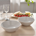 FÄRGKLAR Bowl, matt light grey, 16 cm, 4 pack