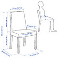 BERGMUND Chair, black/Kvillsfors dark blue/blue, 52x59x96 cm