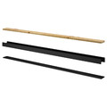 SKYTTA Rail for sliding door frame, black 3 tracks