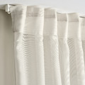 STENFRÖ Sheer curtain, 1 piece, with heading tape/beige, 300x300 cm