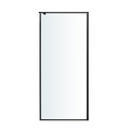 GoodHome Shower Panel Wall Ezili 90 cm, black/transparent