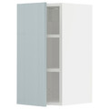 METOD Wall cabinet with shelves, white/Kallarp light grey-blue, 30x60 cm