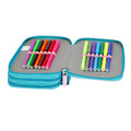 Pencil Case with 3 Zippers & School Accessories Ombre Mermaid