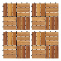 Wood Deck Tile 30x30cm, acacia, 4 pack