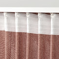 LENDA Curtains with tie-backs, 1 pair, brown-red, 140x300 cm