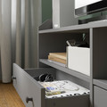 HAUGA TV/storage combination, grey, 277x46x199 cm