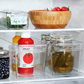 KLIPPKAKTUS Storage box for fridge, transparent, 32x14x15 cm