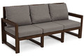 Outdoor 3-Seat Sofa MALTA, dark brown/graphite