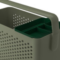 UPPRÄMEN Storage basket, grey-green, 35x17x25 cm