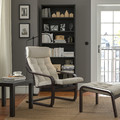 POÄNG Armchair, black-brown/Gunnared beige