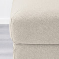 VIMLE Cover for footstool with storage, Gunnared beige