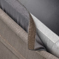 BERGMUND Chair cover, medium long, Nolhaga grey/beige