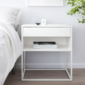 VIKHAMMER Nightstand, white, 60x39 cm