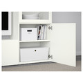 BESTÅ TV storage combination/glass doors, white/Lappviken white clear glass, 240x42x129 cm