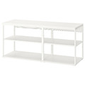 PLATSA Open shelving unit, white, 140x40x63 cm