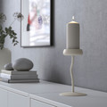 SILVERPÄRON Pillar candle holder, white, 20 cm