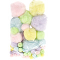 Pompoms 60pcs, colour mix