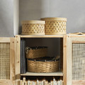 SNÖPLOG Basket with lid set of 2, poplar