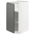 METOD Base cabinet with shelves, white/Voxtorp dark grey, 40x60 cm