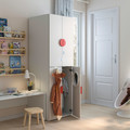 SMÅSTAD / PLATSA Wardrobe, white pale turquoise/with 2 clothes rails, 60x57x181 cm