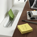 MITTZON Desk, walnut veneer/white, 140x80 cm