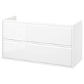 ÄNGSJÖN Wash-stand with drawers, high-gloss white, 120x48x63 cm