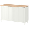 BESTÅ Storage combination with doors, white, Sutterviken/Kabbarp white, 120x42x76 cm