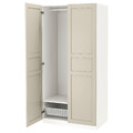 PAX / FLISBERGET Wardrobe, white/light beige, 100x60x201 cm