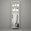 ENHET High cabinet storage combination, white/grey frame, 60x62x210 cm