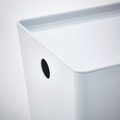 KUGGIS Box with lid, white, 18x26x15 cm