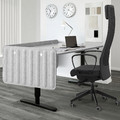 EILIF Screen for desk, grey, 160x48 cm